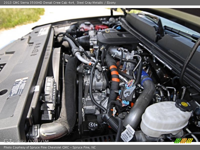 Steel Gray Metallic / Ebony 2013 GMC Sierra 3500HD Denali Crew Cab 4x4