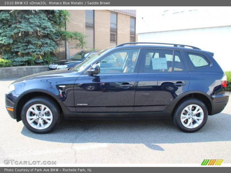 Monaco Blue Metallic / Saddle Brown 2010 BMW X3 xDrive30i