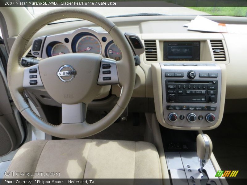 Glacier Pearl White / Cafe Latte 2007 Nissan Murano SE AWD