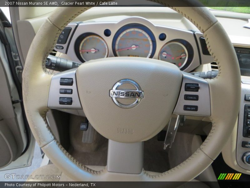 Glacier Pearl White / Cafe Latte 2007 Nissan Murano SE AWD