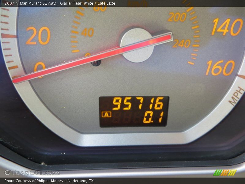 Glacier Pearl White / Cafe Latte 2007 Nissan Murano SE AWD