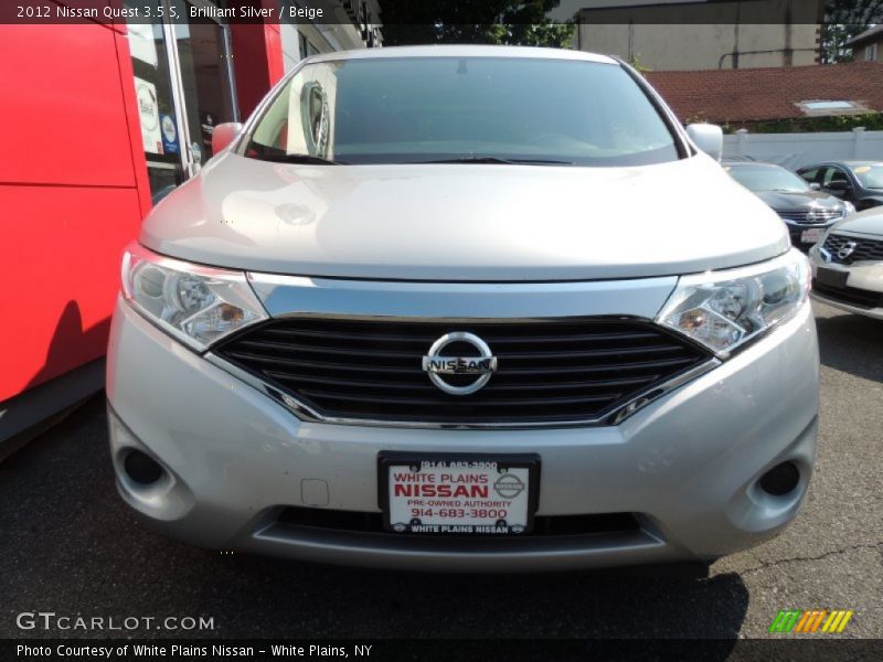 Brilliant Silver / Beige 2012 Nissan Quest 3.5 S