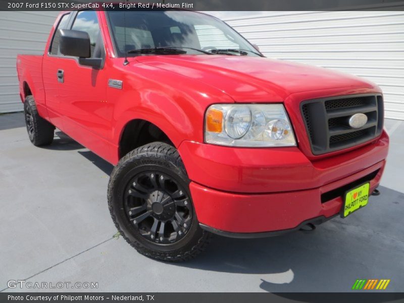 Bright Red / Medium Flint 2007 Ford F150 STX SuperCab 4x4