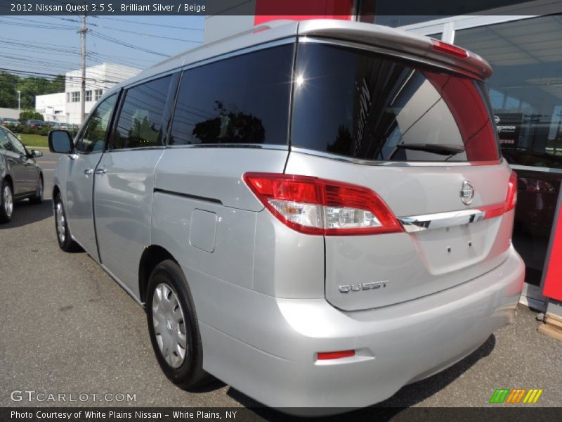 Brilliant Silver / Beige 2012 Nissan Quest 3.5 S