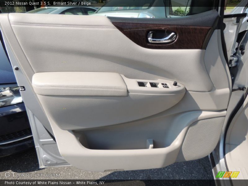 Brilliant Silver / Beige 2012 Nissan Quest 3.5 S