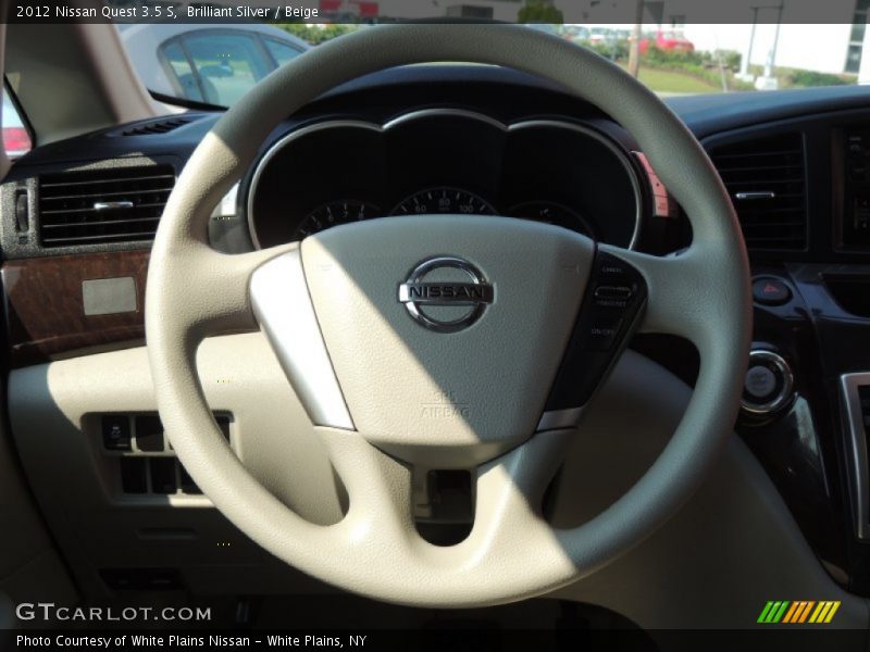 Brilliant Silver / Beige 2012 Nissan Quest 3.5 S