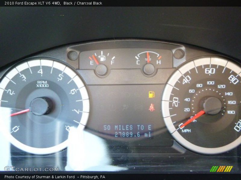 Black / Charcoal Black 2010 Ford Escape XLT V6 4WD