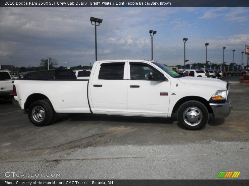 Bright White / Light Pebble Beige/Bark Brown 2010 Dodge Ram 3500 SLT Crew Cab Dually