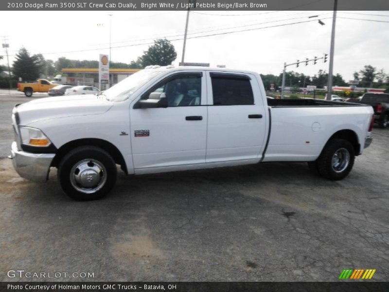 Bright White / Light Pebble Beige/Bark Brown 2010 Dodge Ram 3500 SLT Crew Cab Dually