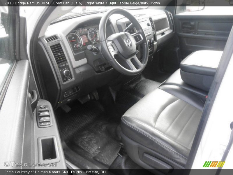 Bright White / Light Pebble Beige/Bark Brown 2010 Dodge Ram 3500 SLT Crew Cab Dually