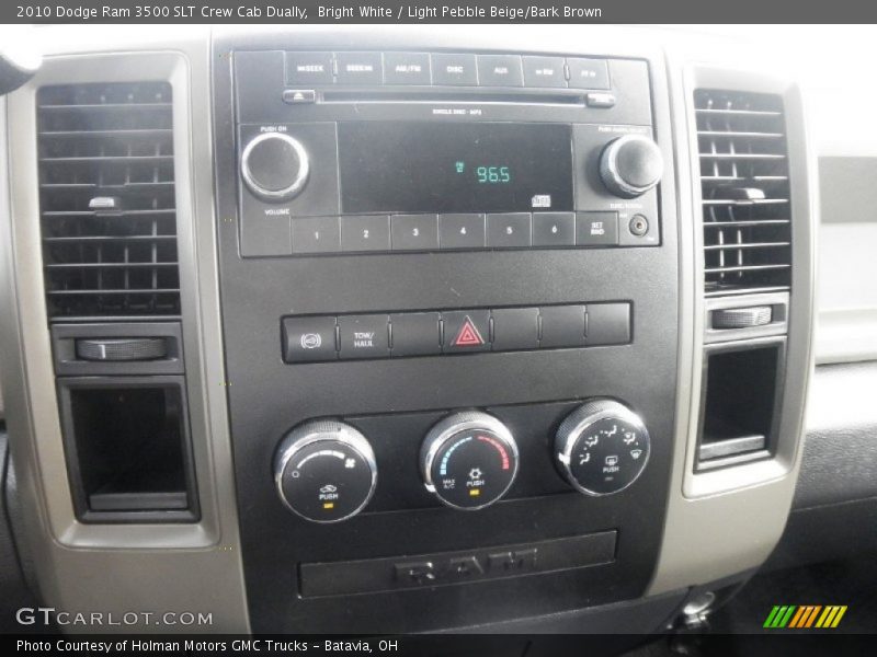 Bright White / Light Pebble Beige/Bark Brown 2010 Dodge Ram 3500 SLT Crew Cab Dually