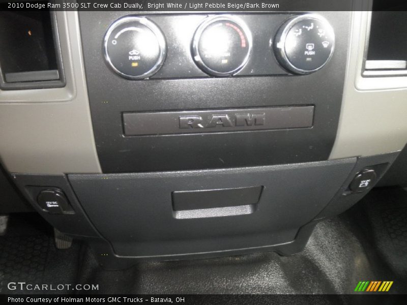 Bright White / Light Pebble Beige/Bark Brown 2010 Dodge Ram 3500 SLT Crew Cab Dually