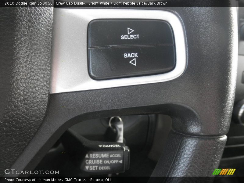 Bright White / Light Pebble Beige/Bark Brown 2010 Dodge Ram 3500 SLT Crew Cab Dually