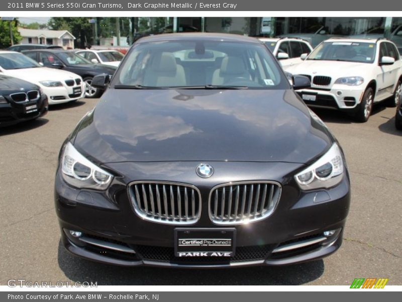 Dark Graphite Metallic / Everest Gray 2011 BMW 5 Series 550i Gran Turismo
