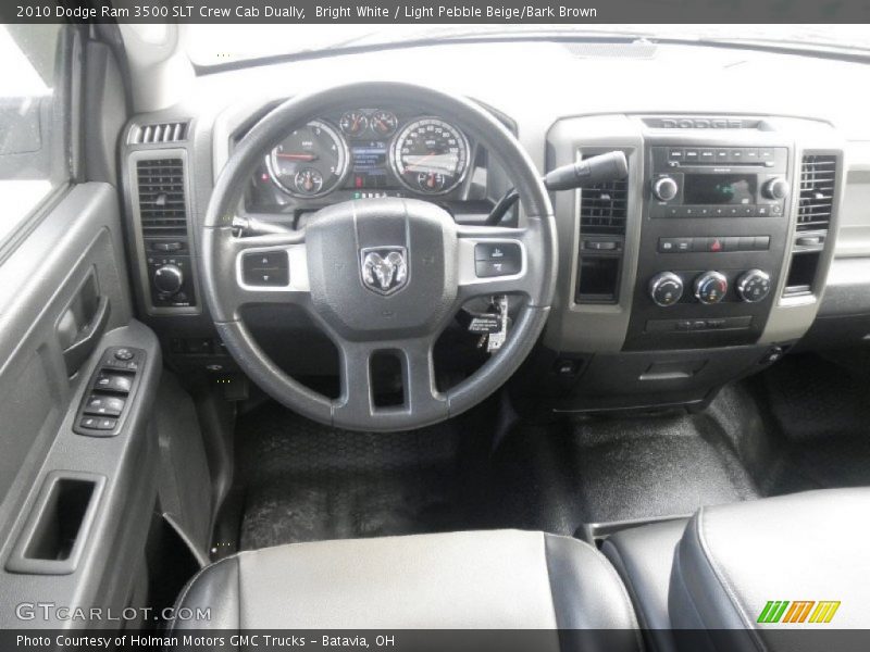 Bright White / Light Pebble Beige/Bark Brown 2010 Dodge Ram 3500 SLT Crew Cab Dually