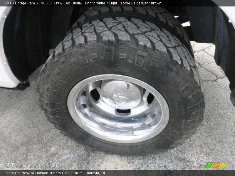 Bright White / Light Pebble Beige/Bark Brown 2010 Dodge Ram 3500 SLT Crew Cab Dually