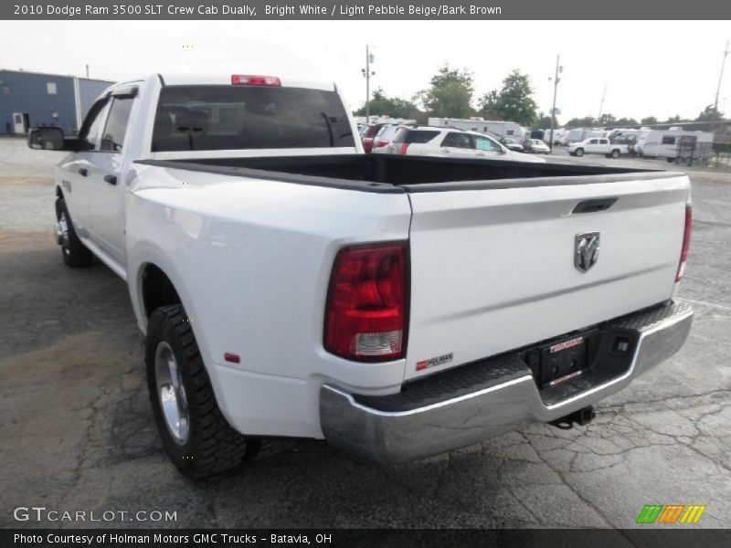 Bright White / Light Pebble Beige/Bark Brown 2010 Dodge Ram 3500 SLT Crew Cab Dually