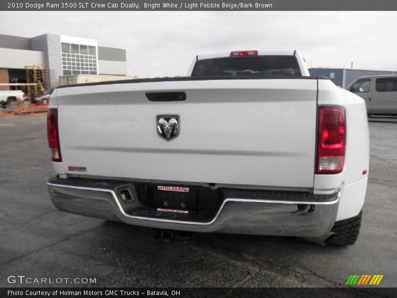 Bright White / Light Pebble Beige/Bark Brown 2010 Dodge Ram 3500 SLT Crew Cab Dually