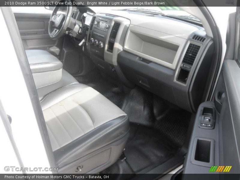 Bright White / Light Pebble Beige/Bark Brown 2010 Dodge Ram 3500 SLT Crew Cab Dually
