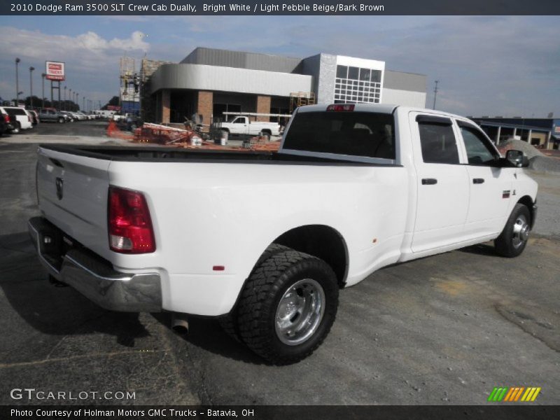 Bright White / Light Pebble Beige/Bark Brown 2010 Dodge Ram 3500 SLT Crew Cab Dually