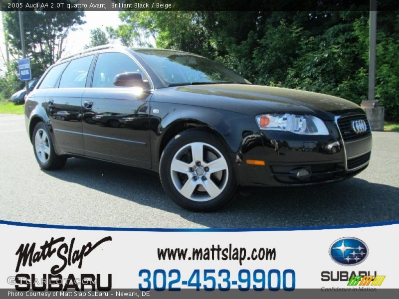 Brilliant Black / Beige 2005 Audi A4 2.0T quattro Avant