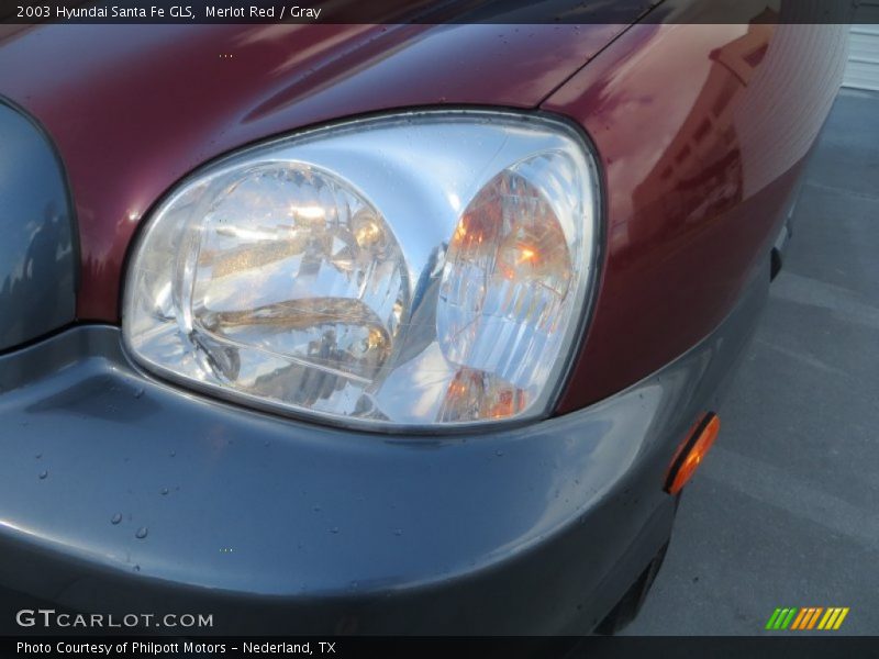 Merlot Red / Gray 2003 Hyundai Santa Fe GLS