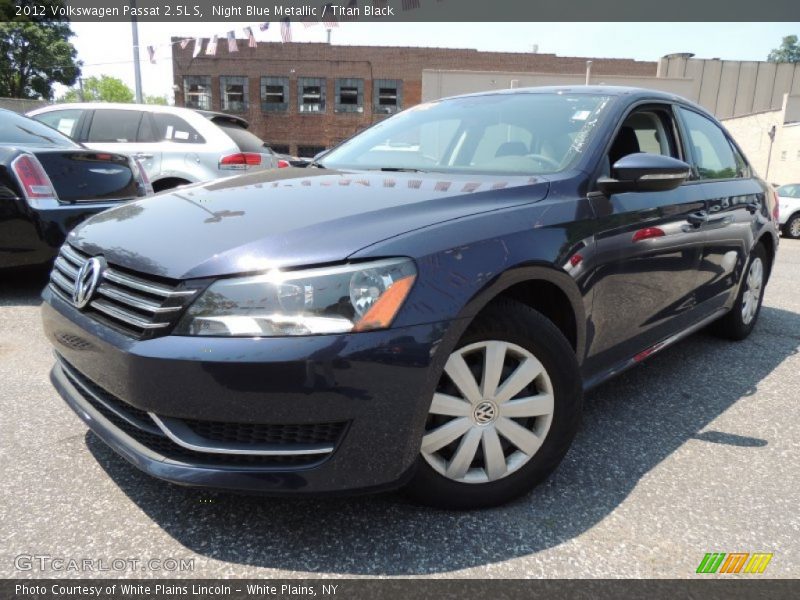 Night Blue Metallic / Titan Black 2012 Volkswagen Passat 2.5L S