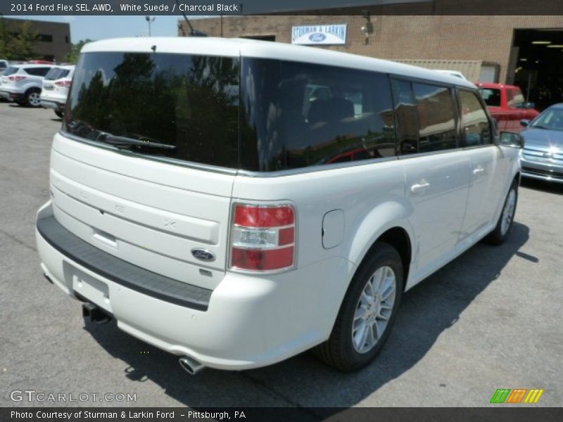 White Suede / Charcoal Black 2014 Ford Flex SEL AWD