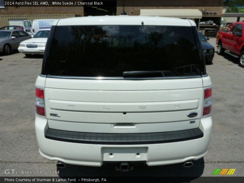 White Suede / Charcoal Black 2014 Ford Flex SEL AWD