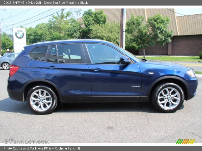 Deep Sea Blue Metallic / Black 2013 BMW X3 xDrive 28i