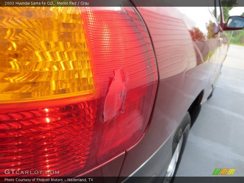 Merlot Red / Gray 2003 Hyundai Santa Fe GLS
