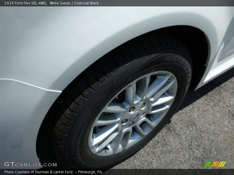 White Suede / Charcoal Black 2014 Ford Flex SEL AWD
