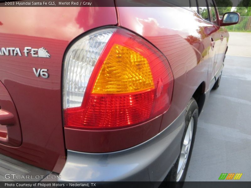 Merlot Red / Gray 2003 Hyundai Santa Fe GLS