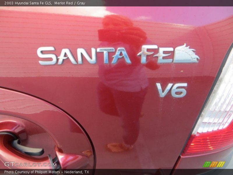 Merlot Red / Gray 2003 Hyundai Santa Fe GLS