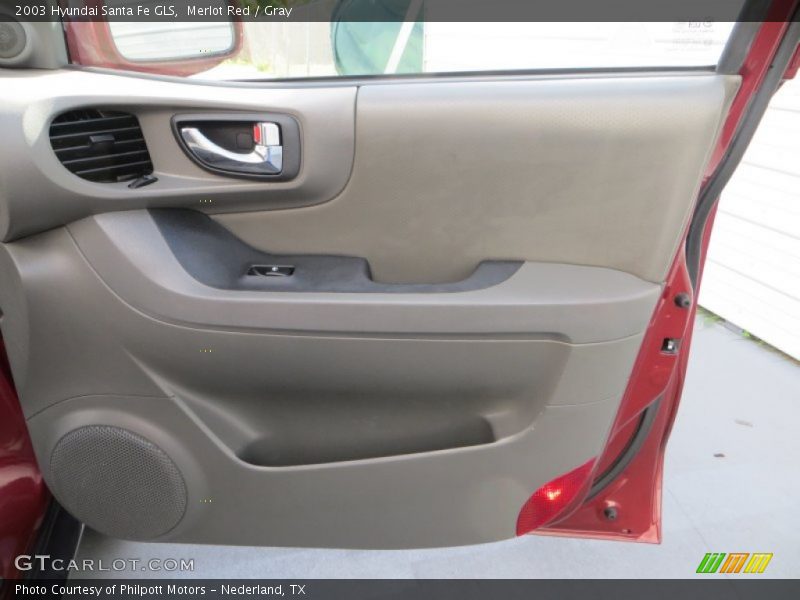Merlot Red / Gray 2003 Hyundai Santa Fe GLS