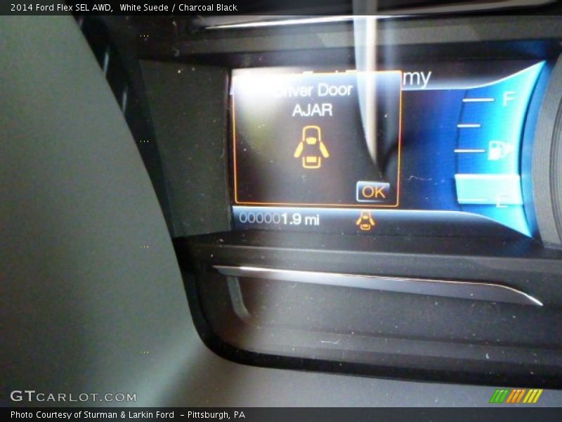 White Suede / Charcoal Black 2014 Ford Flex SEL AWD