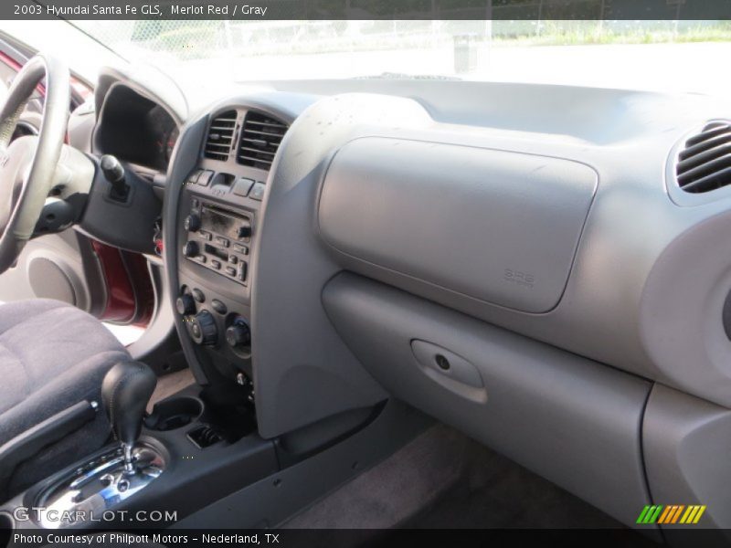 Merlot Red / Gray 2003 Hyundai Santa Fe GLS