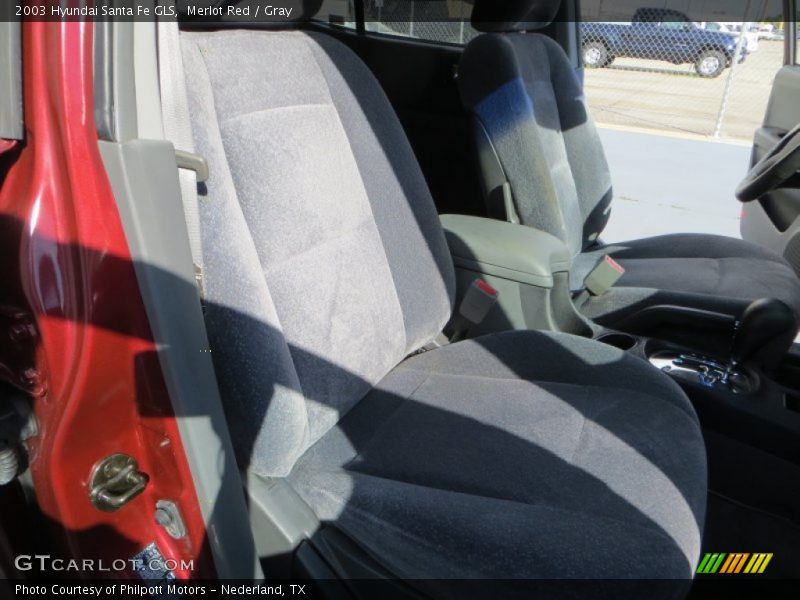 Merlot Red / Gray 2003 Hyundai Santa Fe GLS