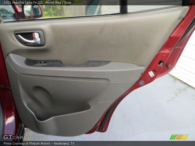 Merlot Red / Gray 2003 Hyundai Santa Fe GLS
