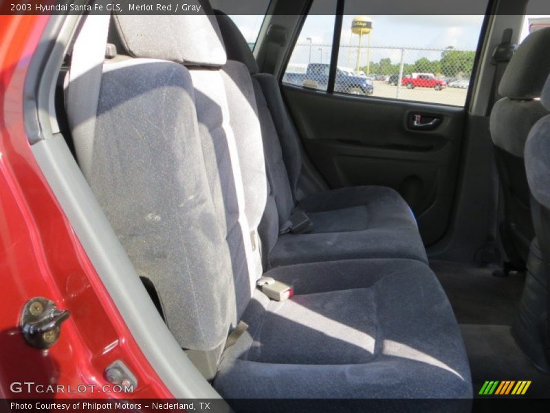 Merlot Red / Gray 2003 Hyundai Santa Fe GLS