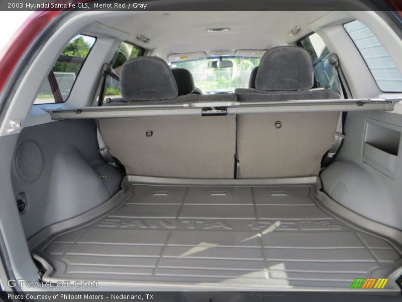 Merlot Red / Gray 2003 Hyundai Santa Fe GLS