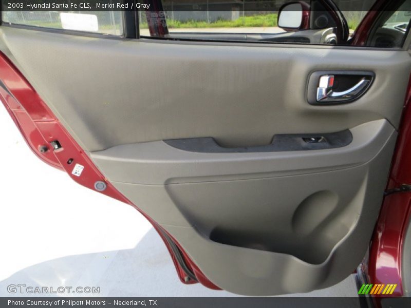 Merlot Red / Gray 2003 Hyundai Santa Fe GLS