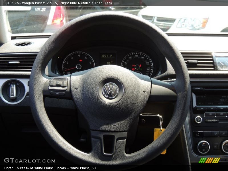 Night Blue Metallic / Titan Black 2012 Volkswagen Passat 2.5L S