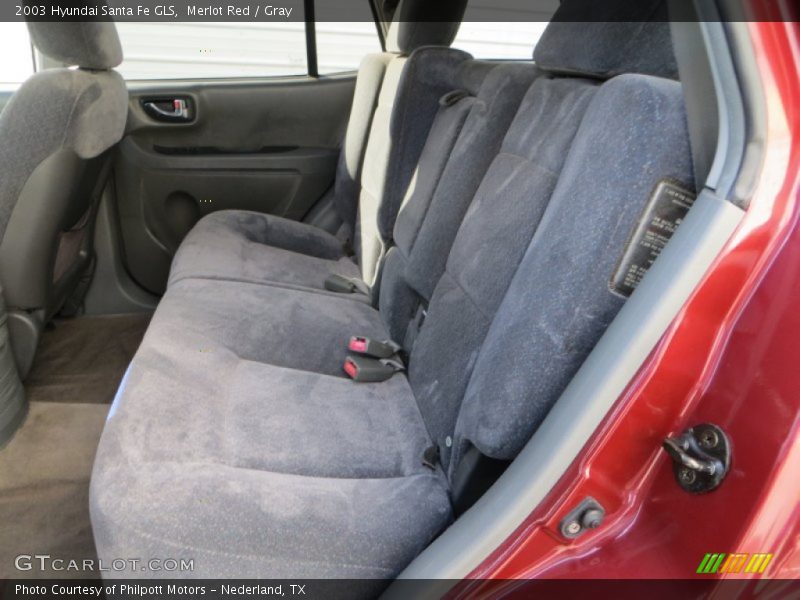 Merlot Red / Gray 2003 Hyundai Santa Fe GLS