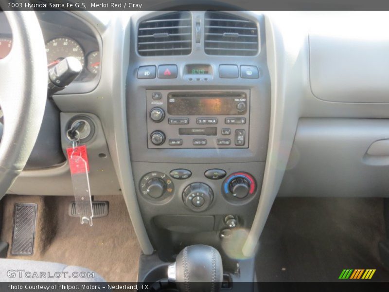 Merlot Red / Gray 2003 Hyundai Santa Fe GLS