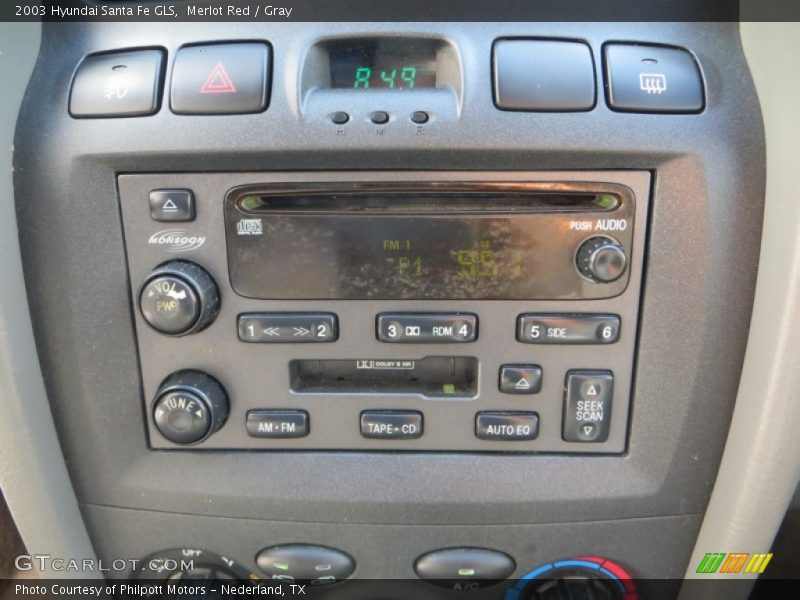 Merlot Red / Gray 2003 Hyundai Santa Fe GLS
