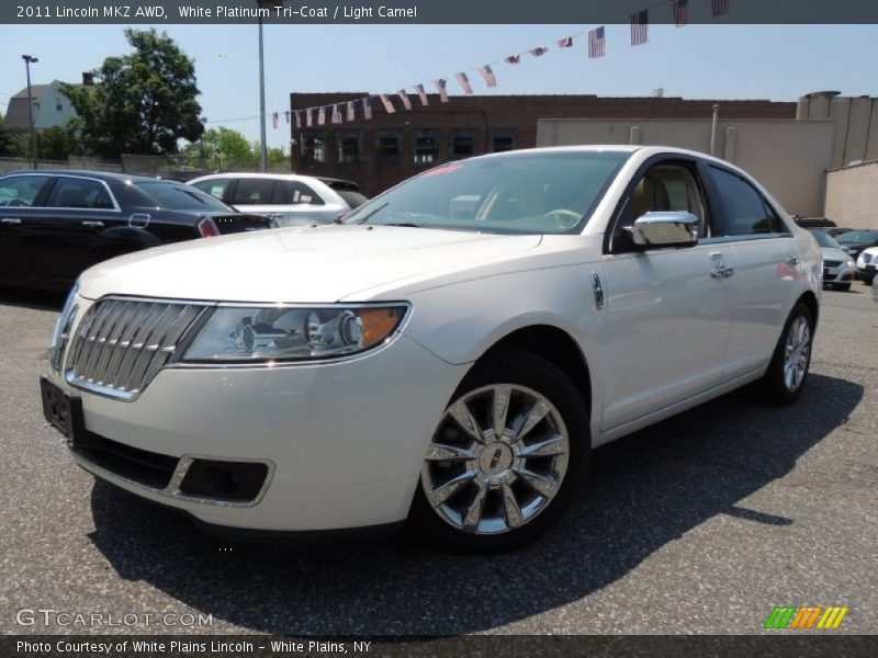 White Platinum Tri-Coat / Light Camel 2011 Lincoln MKZ AWD