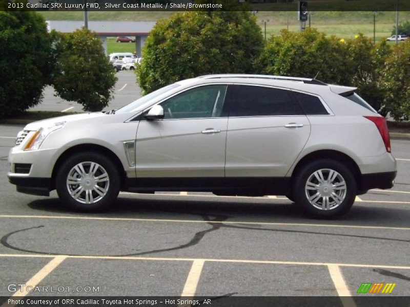Silver Coast Metallic / Shale/Brownstone 2013 Cadillac SRX Luxury FWD