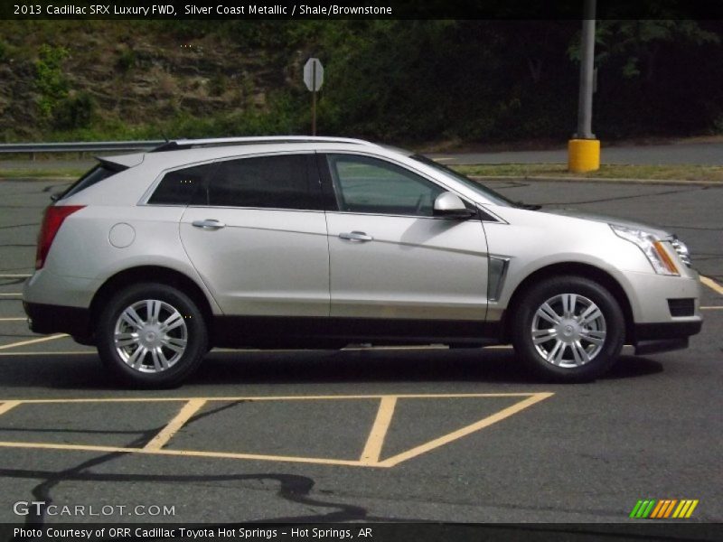 Silver Coast Metallic / Shale/Brownstone 2013 Cadillac SRX Luxury FWD