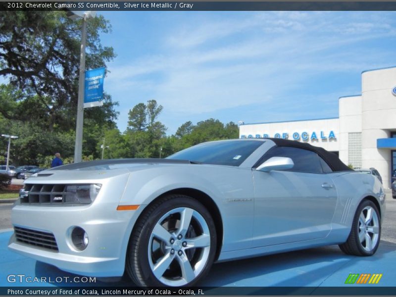 Silver Ice Metallic / Gray 2012 Chevrolet Camaro SS Convertible